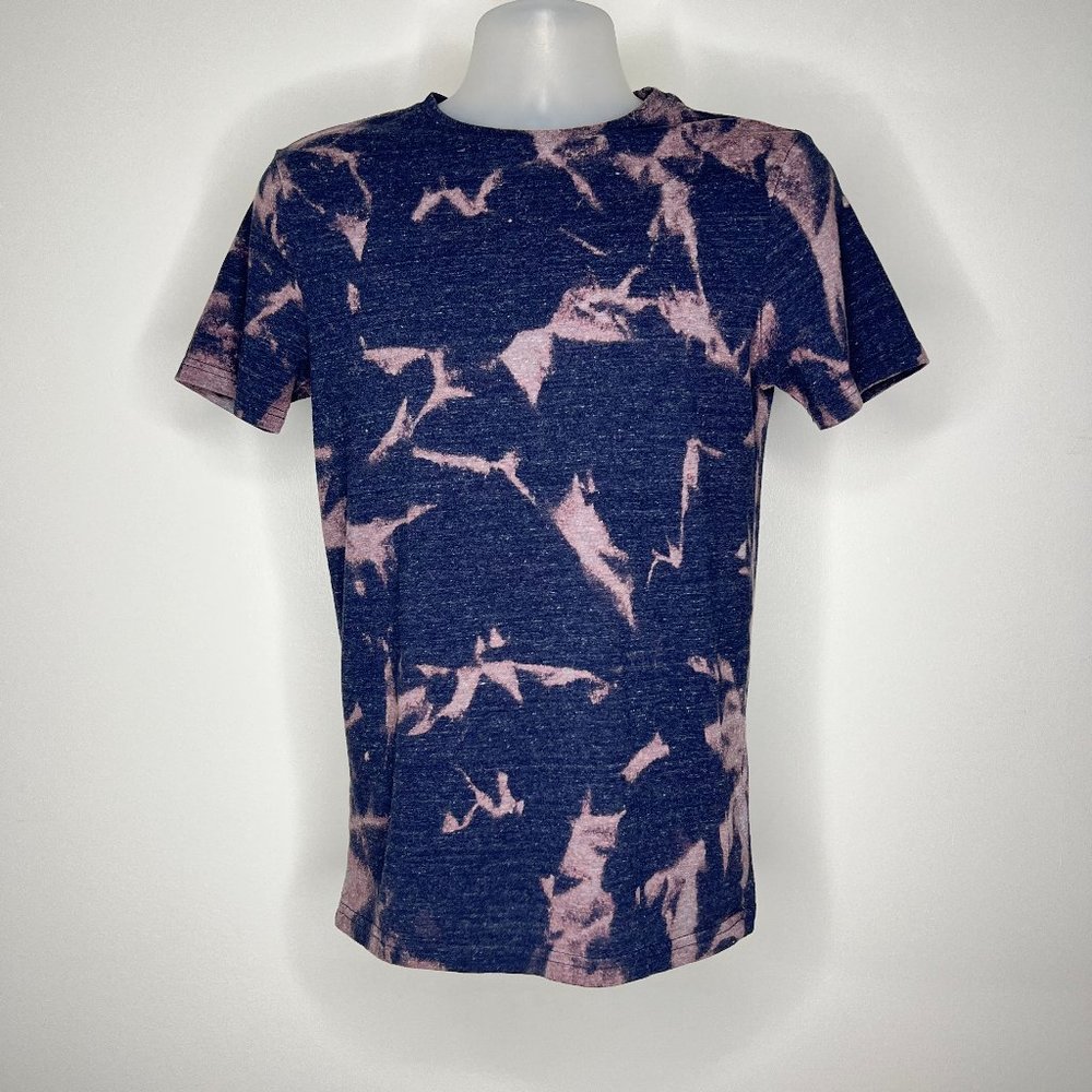 mossimo men's blue acid wash short sleeve shirt -